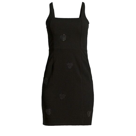 Rhinestone Heart Mini Dress (NWT) Size: L - Picture 1 of 6